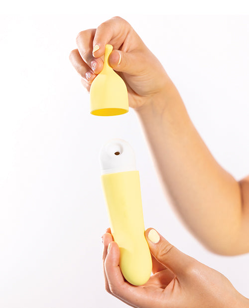 Natalie's Toy Box Banana Cream Air Pulse & G-Spot Vibrator - Yellow