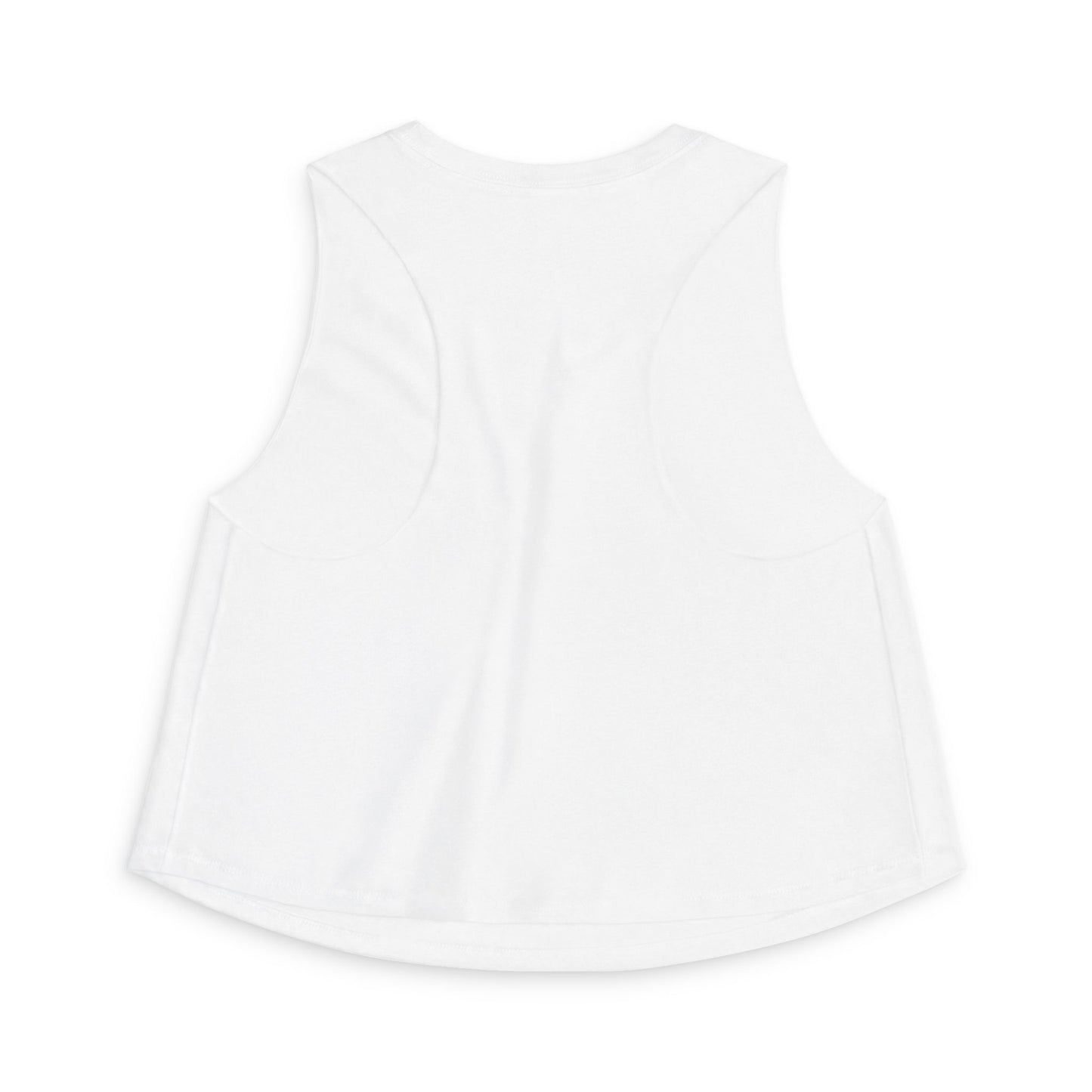 Crop Top — Illustrated Woman Holding Heart Graphic