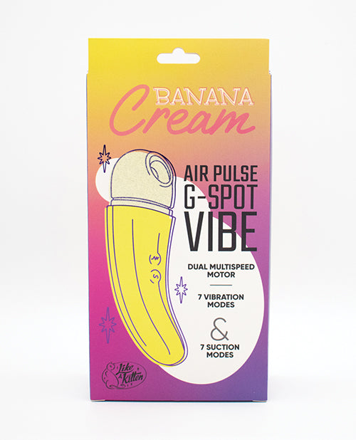 Natalie&apos;s Toy Box Banana Cream Air Pulse & G-Spot Vibrator - Yellow